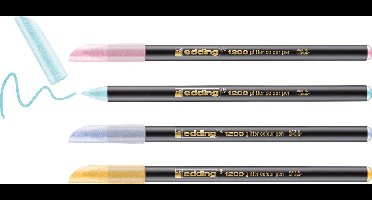 Fineliner edding 1200 f 4st glitter pastel ass | 10 stuks