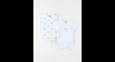 Noukie's - Romper - 2 Pack - Korte mouwen - Unie - 1 maand 56