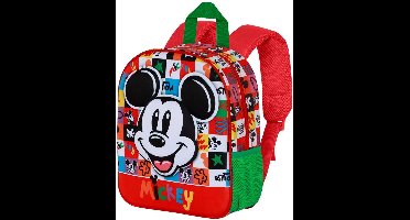 Karactermania - Disney - Mickey Mouse - 3D Elite - Kleine Peuter Rugzak - Kleuter Backpack - Rugtas - Rood
