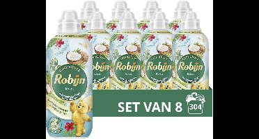 Robijn - Wasverzachter - Kokos - 8 flessen - 304 wasbeurten - Voordeelverpakking