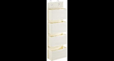 ApexArte® Veelzijdige Hangende Opberger met 4 Vakken en Zelfklevende Haken voor Elke Kamer