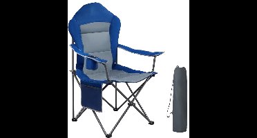 Opvouwbare Visstoel - Lichtgewicht Karperstoel - Vouwstoel - Vis Stoel - Klapstoel - Visstoeltje Opvouwbare - Viskrukje - Driepoot Krukje met Opbergtas - Ideaal voor Vissen - Rugleuning - Hengelsteun - Blauw - 1 Stuk