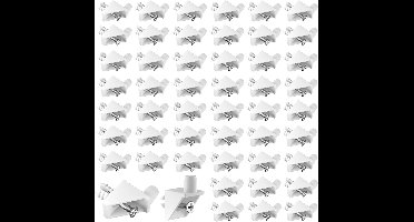 Famanu - 50 Stuks Plankdragers, 5 mm wit, plankdragers voor legplanken 90° geregeld inlegplankhouder geschikt als reserveonderdeel voor plankdragers kledingkast