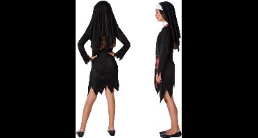 Atosa Horror Non verkleed kostuum - zwart/wit - voor kinderen - 2-delig - Carnaval/Halloween 116