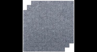 Zylo® Tapijttegels - Vloerbedekking - Tapijt Tegel Set - Set van 30 - Zelfklevende Antislip Tapijten - 30x30x1cm - Grijs