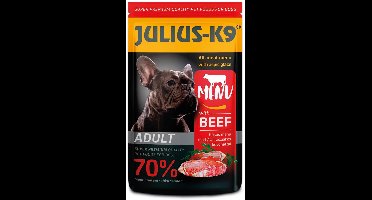 Julius-K9 - Natvoer Hond - Maaltijdzakjes - Rund - 10 x 125g