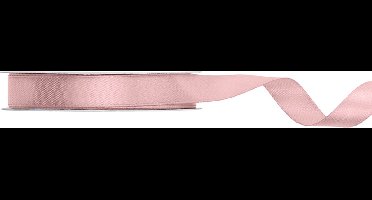 Satijn lint 12mm breed licht dusty roze , rol 25 meter - hobbylint - sierlint - cadeaulint - satin ribbon
