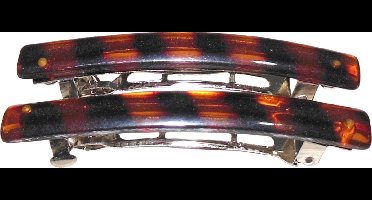 Patentspeld 2x bruin transparant mini