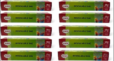 Dumil hersluitbare Diepvrieszakjes - 25 stuks 1 liter + 25 stuks 3 liter - Voordeelverpakking 10 stuks