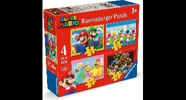 Ravensburger - Super Mario 4 in a Box - Puzzel - 4x49 Stukjes