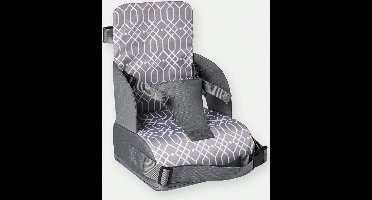 S&E Draagbaar Opvouwbaar Kinderzitkussen – Verhogingskussen voor Babyvoeding en Kinderstoel - Grijs