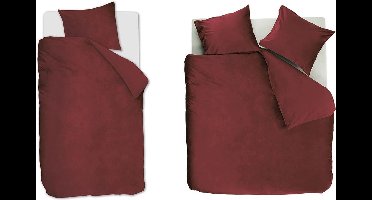 At Home by Beddinghouse Tender dekbedovertrek - Tweepersoons - 200x200/220 cm - Donker Rood