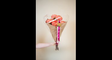 Kunstbloem Pioen rood 63 cm