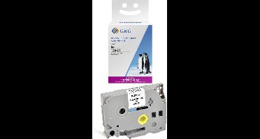Labeltape G&G BB-B-G-211 Compatibel vervangt Brother TZe-211 Tapekleur: Wit Tekstkleur: Zwart 6 mm 8 m