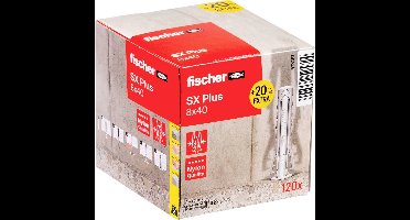 Fischer 573161 SX Plus Plug 40 mm 8 mm 120 stuk(s)