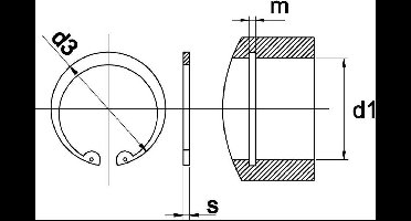 Borgring 170x4mm voor Boring - 40 stuks