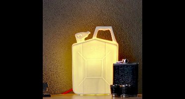 Jerrycan lamp - Porselein - Industriële tafellamp - 17x9x28 cm