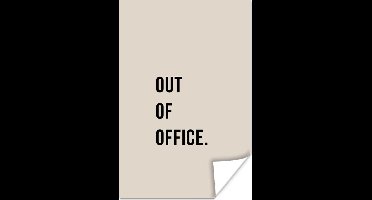Poster Quotes - Out of office - Beige - 20x30 cm