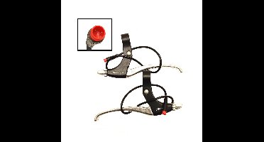 Saccon E-bike remhendel set - magnetische onderbreking - zwart/zilver