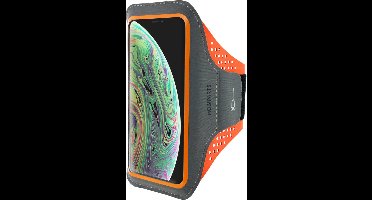 Hardloop Sportarmband geschikt voor Apple iPhone X/10 Apple iPhone Xs - Oranje - Mobiparts