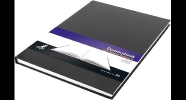 Kangaro Schetsboek - 3x - harde kaft - zwart - A4 formaat - 80 vellen - blanco papier