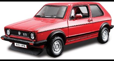 Bbugaro Modelauto - Volkswagen Golf MK1 - rood - schaal 1:32 - speelgoedauto
