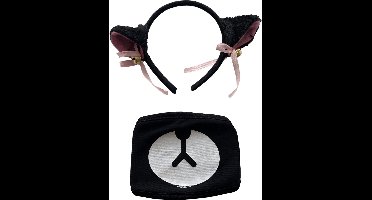 Hiden - Anime Accessoires Set: Schattige Oortjes Haarband & Beer Mondmasker - Uniek Cadeau voor Anime Fans - Anime Accessoires Pakket - Cosplay Accessoires - Anime Fan Cadeau - Japanse Stijl Accessoires - Otaku Modeartikelen
