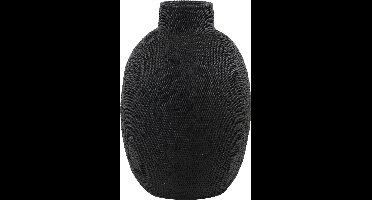 Light & Living Vaas Mashaba - Zwart - Ø40cm - Modern - Cadeau - Cadeautje - Cadeautjes - Cadeau vrouw - Cadeau man - Cadeau voor haar - Cadeau voor hem - Kado - Kado man - Kado vrouw