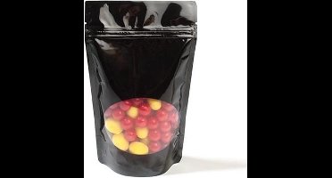 Stazakken Zwart met ovaal Venster 17x9x28,5cm | 340 gram (100 stuks)