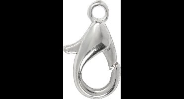 Karabijnhaken, L: 10 mm, verzilverd, 100 stuk/ 1 doos
