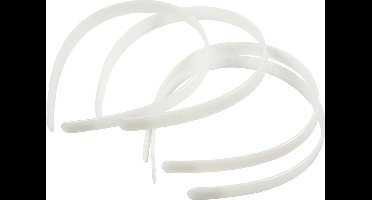 Haarbanden, B: 13 mm, wit, 5 stuk/ 1 doos