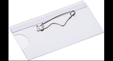 Europel Badgehouder– 60 x 40 mm – Met speld – Pashouder – Naambadge – Transparant – 24 stuks