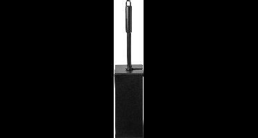 Quartz Toiletborstelhouder RVS zwart