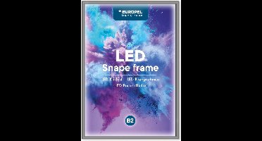 Europel LED Kliklijst – Posterlijst – Wissellijst – B2 – 50 x 70,7 cm – 25mm – Zilver – Incl. bevestigingsmateriaal