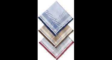 D&L Heren Zakdoeken - Dikkere kwaliteit - Effen Licht - 12 Stuks - Katoen - Gesatineerd