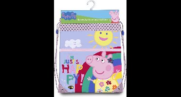Peppa Pig gymtas/rugzak/rugtas voor kinderen - lila - polyester - 42 x 30 cm