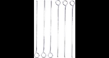 Benson Barbecue spiezen - 24x - metaal - 28 cm - BBQ vleespennen