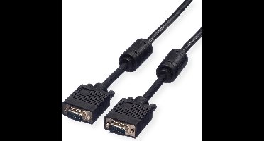 ROLINE SVGA kabel HD15 M/M met ferrietkern, 15 m