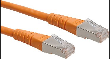 ROLINE patchkabel Cat.6 (Klasse E) S/FTP (PiMF), oranje, 0,5 m