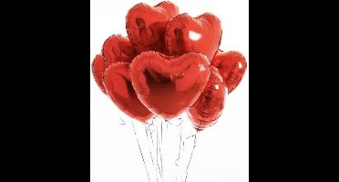 *** Grote Hartjes Ballonnen Rood 5 Stuks - Folie Ballonnen set voor Valentijnsdag - Helium Ballon - Party Feest - Romantische - van Heble® ***
