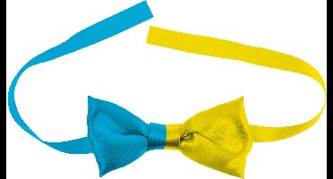 Folat - Strikje Colorblock Blauw/Geel