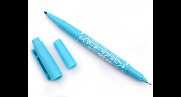 Zebra Mackee Care Double-Sided Marker Pen - Extra Fine Point – Licht Blauw