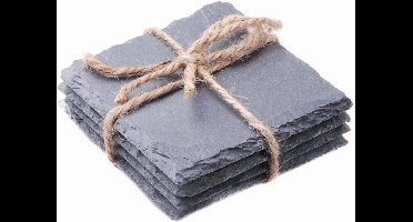 Alpina Leistenen onderzetters - antislip - 10 x 10 cm - set van 4