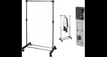 Excellent Houseware Mobiel Kledingrek met wielen - 80 x 42 x 165 cm