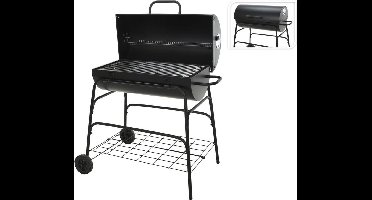 BBQ Houtskoolbarbecue - Cilinder - Op wielen - 77x97cm INCL Grillgereedschap