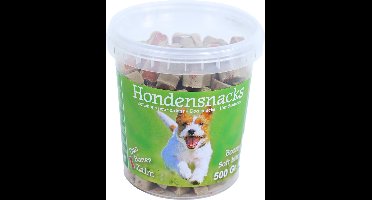 Boony hondensnoepjes semi moist duo bones zalm, emmer a 500 gram
