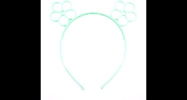 Diadeem met oren van bloemen mintgroen - kinderfeestje - verjaardag