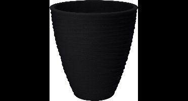 Pro Garden Plantenpot/bloempot Dunes - Tuin - stevig kunststof - antraciet - D40 x H42 cm - Voor buiten