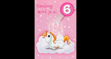 Depesche - Kinderkaart met de tekst "6 - Vandaag word je al 6" - mot. 011