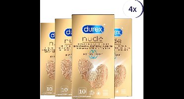 Durex Condooms Nude Extra Lube 10st - 4 Stuks - Voordeelverpakking
